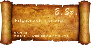 Bulyovszki Szalvia névjegykártya